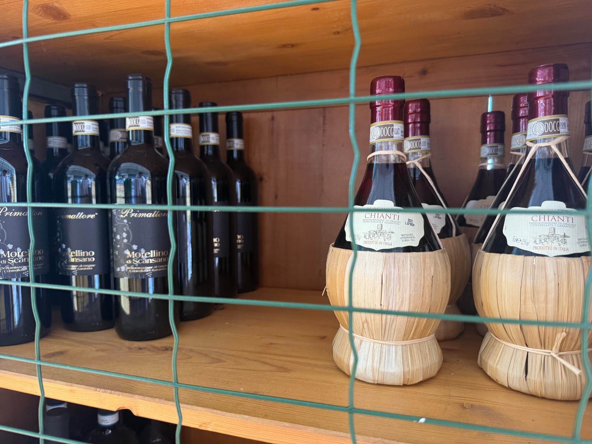 Selezione di vini italiani del ristorante